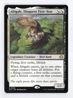 Abigale, Eloquent First-Year #204 Rare - Lorwyn Eclipsed MTG ECL PACK FRESH - Image 1