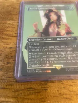 MTG Aerith Gainsborough (Borderless Foil) Final Fantasy 0374 FFVII FF7 NM - Image 2