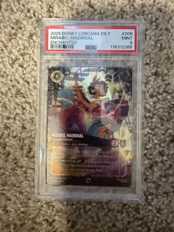 2025 Disney Lorcana Mirabel Madrigal Enchanted Archazia’s Island PSA 9 206/204 - Image 1