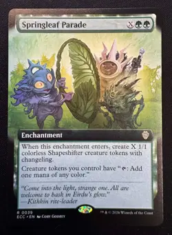 Springleaf Parade (Extended Art) Lorwyn Eclipsed Commander MTG NM - Image 1