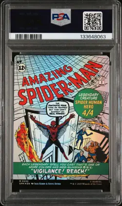 Peter Parker (0232) (Borderless) Marvel's Spider-Man Classic Comic Foil PSA 9 - Image 2