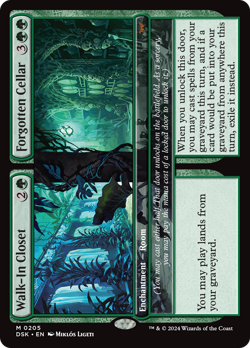 Walk-In Closet // Forgotten Cellar [Duskmourn: House of Horror] Magic MTG - Image 1