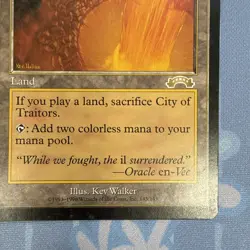 City of Traitors - RARE - Exodus - Magic the Gathering Vintage 1998 WOTC - Image 4