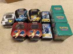 Pokemon Tins (Lot of 10) Celebrations, Hidden Fates.. Great Condition, EMPTY - Image 1