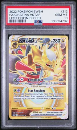 Pokemon Lost Origin - GIRATINA GOLD VSTAR SECRET RARE - 212/196 - PSA 10 - Image 1