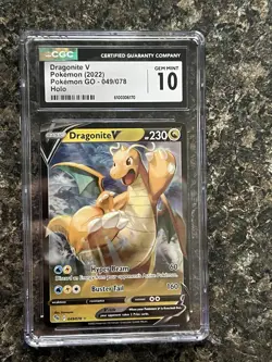 Dragonite V Pokemon Go Holo CGC GEM mint 10 049/078 - Image 1