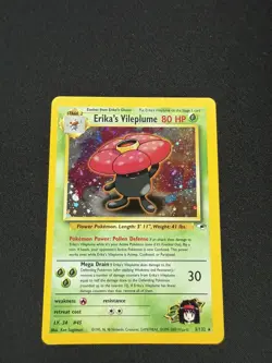 Pokemon TCG WOTC Gym Heroes Erikas Vileplume 5/132 Holo Rare Unlimited LP - Image 1
