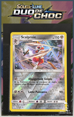 Carte Pokemon Scalproie 105/181 Rare Reverse SL9 Duo De Choc FR - Image 1