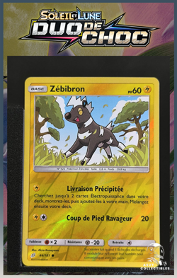 Carte Pokemon Zebibron 44/181 Reverse SL9 Duo De Choc FR - Image 1