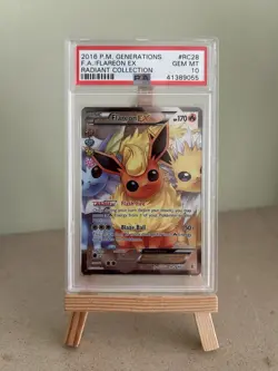 Pokemon Flareon Ex RC28/RC32 Full Art XY Generations 2016 Radiant PSA 10 - Image 1