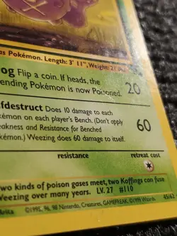 Pokemon - Fossil Set - Weezing 45/62 - 1st Edition Condition (MP) - Image 5