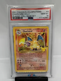 2021 Pokemon Celebrations Charizard Classic Collections Base Set Holo PSA 10 - Image 1