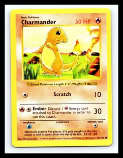 💥 Charmander | Pokemon TCG 1999 | (Shadowless Set) Non Holo Vintage # 46/102 - Image 1