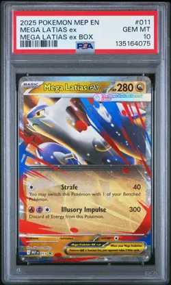 2025 POKEMON MEP EN-ME BLACK STAR PROMO MEGA LATIAS EX BOX MEGA LATIAS EX PSA 10 - Image 1