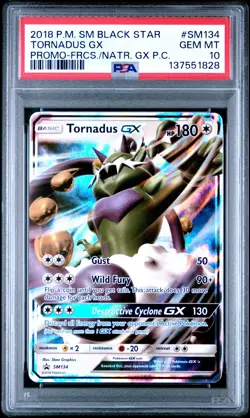 2018 POKEMON SM BLACK STAR PROMO #SM134 TORNADUS GX PSA 10 - Image 1