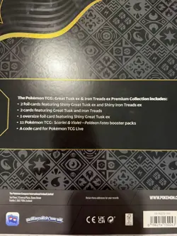 Pokemon TCG Paldean Fates Great Tusk ex & Iron Threads ex Premium Collection NEW - Image 3