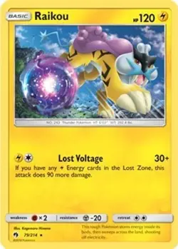 Raikou (#79/214) SM - Lost Thunder LP Pokemon - Image 1