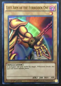 Yu-Gi-Oh TCG #YGLD-ENA21 Left Arm of the Forbidden One 1st Edition Ultra Rare LP - Image 1