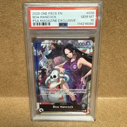 2025 ONE PIECE PROMOS PSA MAGAZINE EXCLUSIVE #038 BOA HANCOCK PSA 10 - Image 1