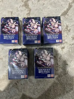 One Piece The Azure Sea's Seven Sleeved Booster Double Pack Set 9 OP-14 x5 packs - Image 3