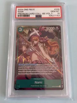 2024 Nami (Premium Collection Best Selection Vol. 1) OP02-036 One Piece PSA 10 - Image 1