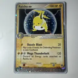 Pokemon TCG Raichu EX Sandstorm Card 98/100 Ultra Rare Holo MP 2003 - Image 1
