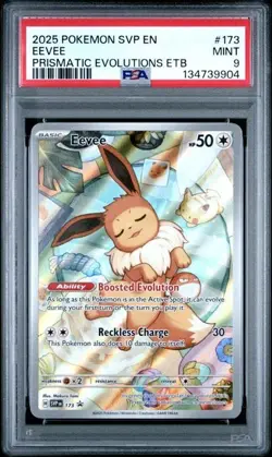 PSA 9 Pokemon TCG Eevee 173 Sv: Scarlet & Violet Promo Cards Holo - Image 1