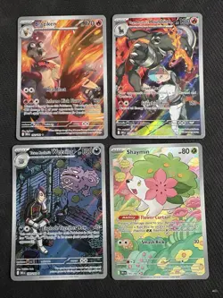 Pokemon TCG Destined Rivals IR Lot of 4 Cards Blaziken Houndoom Weezing Shaymin - Image 1