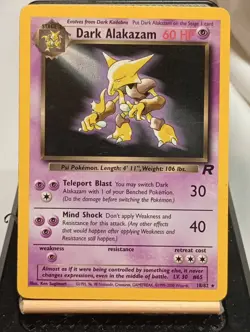 Dark Alakazam 18/82 Team Rocket Non Holo Rare Pokemon Card WOTC - Image 1