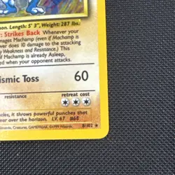 Machamp 8/102 1st Editon Base Set Holo With Swirl Vintage Pokemon TCG Card - Image 3