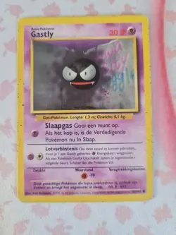 Gastly 50/102 Dutch Base Set Unlimited NL WOTC Wizards Pokemon Card TCG GD - Image 2