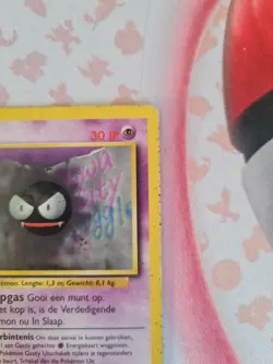 Gastly 50/102 Dutch Base Set Unlimited NL WOTC Wizards Pokemon Card TCG GD - Image 4