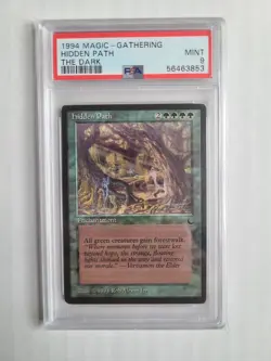 MTG Hidden Path PSA 9 MINT 1994 The Dark Vintage Reserved List Card RARE - Image 2
