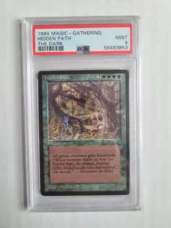MTG Hidden Path PSA 9 MINT 1994 The Dark Vintage Reserved List Card RARE - Image 3