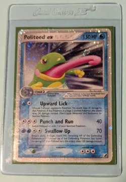 Politoed EX 107/115 Holo Pokemon Card Unseen Forces Ultra Rare Slightly Played - Image 1