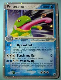 Politoed EX 107/115 Holo Pokemon Card Unseen Forces Ultra Rare Slightly Played - Image 2