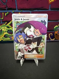 Pokemon TCG Jessie & James Trainer Full Art Ultra Rare Card 68/68 Hidden Fates - Image 1