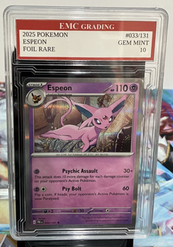 ESPEON 2025 FOIL #33/131 Pokemon Card GRADED 10 TCG CCG - Image 1