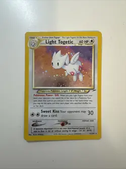 LIGHT TOGETIC 15/105 HOLO - Pokemon Card Neo Destiny 2000 Vintage LP - Image 1