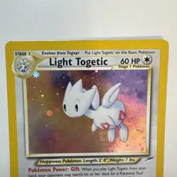 LIGHT TOGETIC 15/105 HOLO - Pokemon Card Neo Destiny 2000 Vintage LP - Image 2
