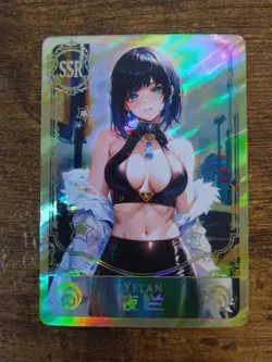 SSR Beautiful Waifu Card - Yelan Goddess Story Genshin Impact FOIL - Image 1