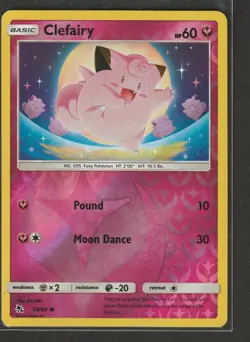 Clefairy 39/68 Hidden Fates 2019 Reverse Holo Foil Rare Pokemon TCG Card - NM - Image 1