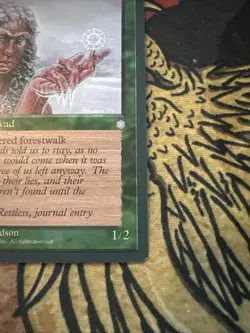 Mtg Magic Ice Age Rime Dryad Grey Border Missing Black Ink Misprint Error Card - Image 4