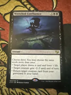Mtg Magic Commander 2015 Misprint Miscut Wretched Confluence Error Card - Image 1