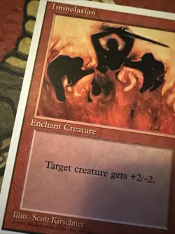 Mtg Magic Alternate 4th Edition Immolation Registration Error Misprint Card - Image 4