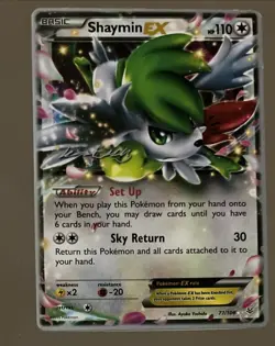 Shaymin EX 77/108 World Championships 2016 Pokemon Card Holo LP NM - Image 1