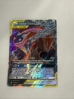 Pokemon TCG Greninja & Zoroark GX Holo Ultra Rare Card Unbroken Bonds 107 Read - Image 1