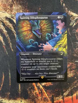 Spitting Dilophosaurus - MTG Universes Beyond Jurassic World Collection, NM/LP - Image 1