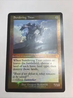 Sundering Titan NM/M* FOIL RETRO The Brother's War ENGLISH 57 mtg NM/LP - Image 1
