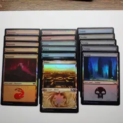 Lot of 45 Random FOIL Basic Lands - MTG Magic NM-LP Magic The Gathering - Image 2